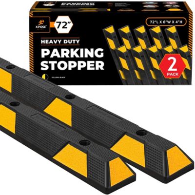 Xpose Safety 2 Pack 4 in. Tall Parking Block Stop Black/Yellow 72 in.