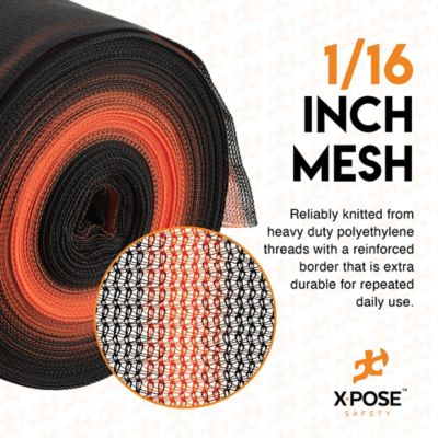 Image showing  1/16 in. Mesh Scaffold Net Fire Retardant Heavy Duty Black 8 ft. x 150 ft.