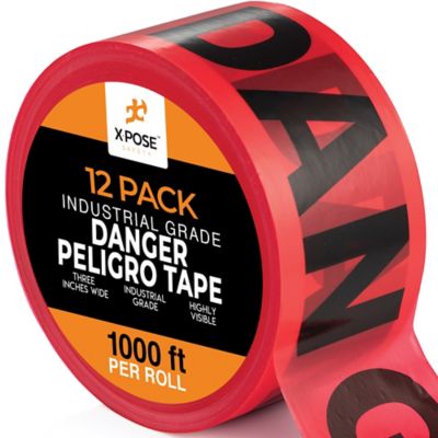 Xpose Safety 12 rolls Danger/Peligro Do Not Enter Red Tape Roll 1000 ft x 3 in.