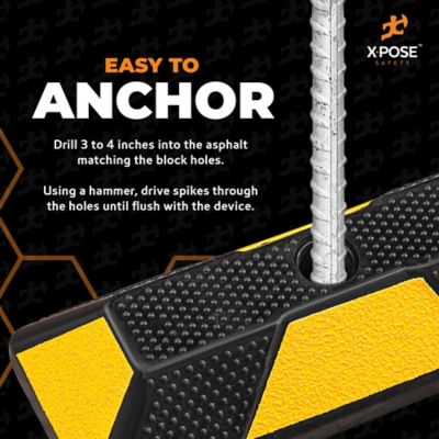 Image showing  2 Pack 4 in. Tall Parking Block Stop Black/Yellow 48 in.