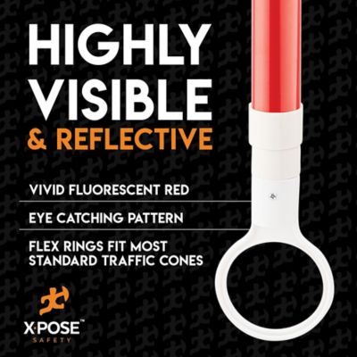 Image showing  6 Pack Retractable Barrier for Traffic Cones White/Orange 53 in. to 84 in.