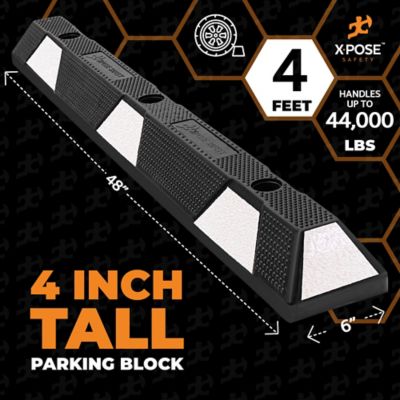 Image showing  4 feet Parking Block Stop Black/White 48 in.