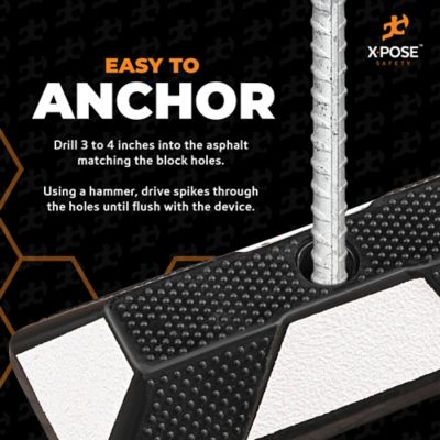 Image showing 5 th Xpose Safety 4 feet Parking Block Stop Black/White 48 in.