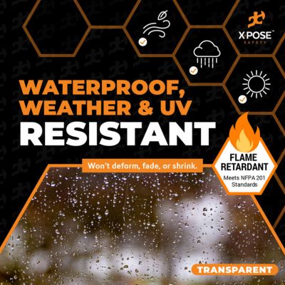 Image showing  PVC Vinyl Tarp Fire retardant Heavy Duty 20 Mil Clear 8 x 15ft.