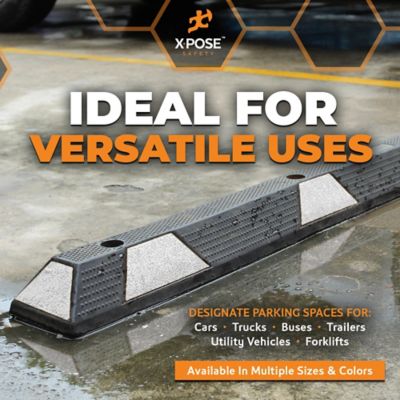 Image showing 5 th Xpose Safety 4 in. tall Parking Block Stop Black/White 72 in.