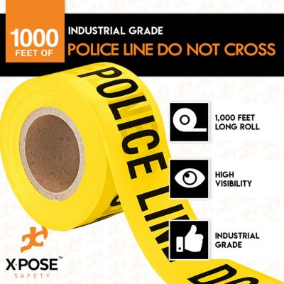 Image showing  12 rolls Police line Do Not Enter Yellow Tape Roll 1000 ft x 3 in.