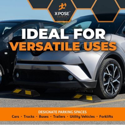 Image showing 5 th Xpose Safety 2 Pack Rubber Block Stop Yellow 22 in.