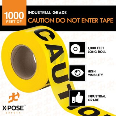 Image showing  24 Rolls Caution/Do Not Enter Yellow Tape roll 1000 ft x 3 in.