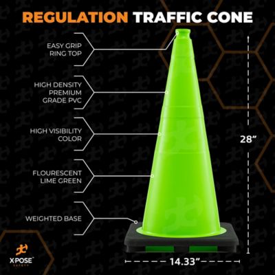 Image showing  PVC Multi-Purpose Safety Traffic Lime Green 28 in.