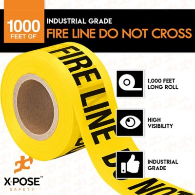 Image showing  6 Rolls Fire line Do Not Enter Yellow Tape roll 1000 ft x 3 in.