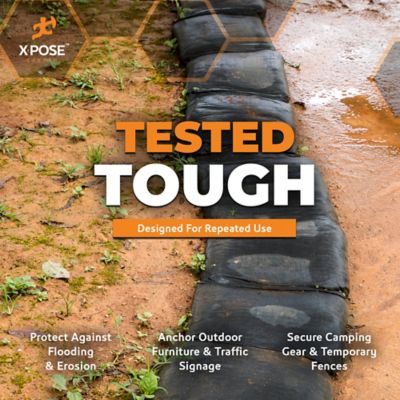 Image showing 5 th Xpose Safety 10 Pack Polypropylene 100 lbs Weight Limit Heavy Duty Black Sand Bags 14 in. x 26 in.