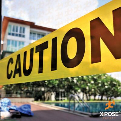 Image showing  6 rolls Caution Yellow Tape Roll 1000 ft x 3 in.