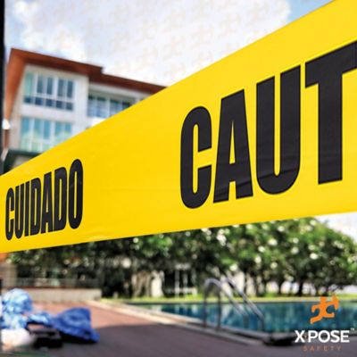 Image showing  6 Rolls Caution/Cuidado Yellow Tape Roll 1000 ft. x 3 in.