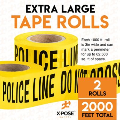 Image showing  2 Rolls Police line Do Not Enter Yellow Tape Roll 1000 ft. x 3 in.