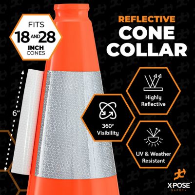 Image showing  6 in. High Reflective Cone Collar for 18 in. Traffic Cone