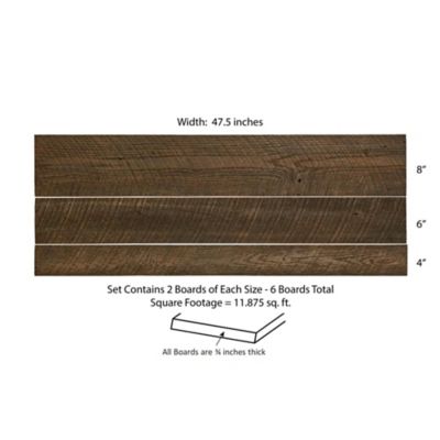 Image showing  6 pc. Wall Board Kit, Tranquility Finish