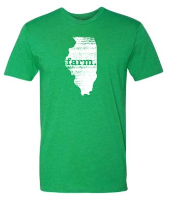 Home State Apparel Men's Illinois Farm Silhouette Home T-Shirt