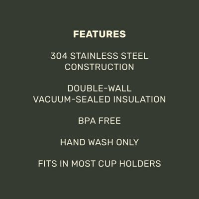 Image showing  20 oz. Insulated Tumblers, Dark Green/Buck, 2 pc.