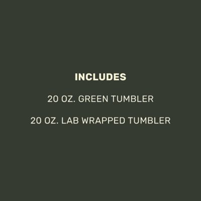 Image showing  20 oz. Insulated Tumblers, Dark Green/Lab, 2 pc.