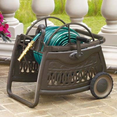 Image showing  150 ft. Capacity Decorative Metal Hose Cart