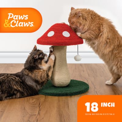 Image showing  Red Mushroom Jute Cat Scratcher Post, 18 in.