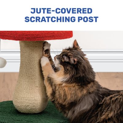 Image showing  Red Mushroom Jute Cat Scratcher Post, 18 in.