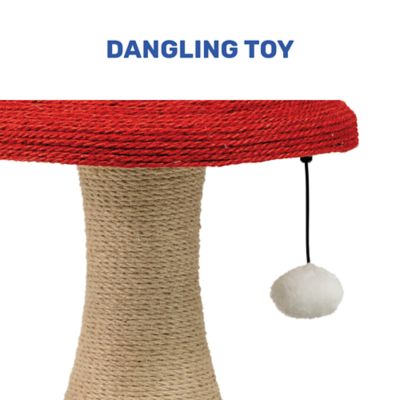 Image showing  Red Mushroom Jute Cat Scratcher Post, 18 in.
