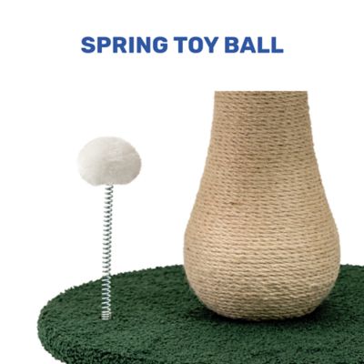 Image showing  Red Mushroom Jute Cat Scratcher Post, 18 in.