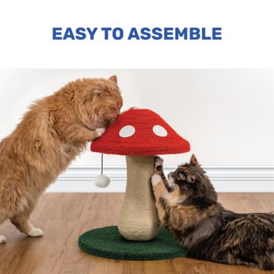 Image showing 5 th Paws & Claws Red Mushroom Jute Cat Scratcher Post, 18 in.