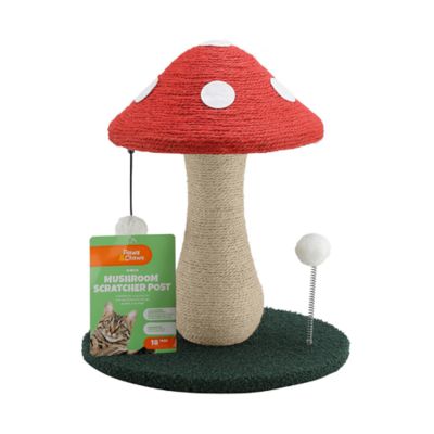Image showing 6 th Paws & Claws Red Mushroom Jute Cat Scratcher Post, 18 in.