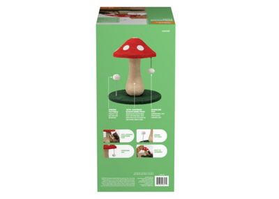 Image showing 8 th Paws & Claws Red Mushroom Jute Cat Scratcher Post, 18 in.