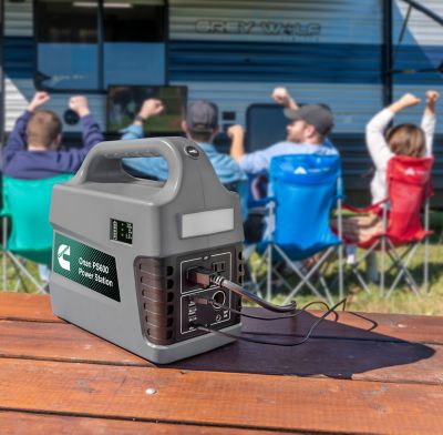 Image showing  600-Watt Solar Powered Portable Power Station 592Wh Lithium-Ion Battery, 1,200W Solar Generator, Pure Sine Wave