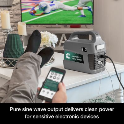 Image showing  600-Watt Solar Powered Portable Power Station 592Wh Lithium-Ion Battery, 1,200W Solar Generator, Pure Sine Wave