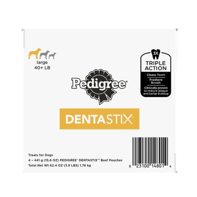Pedigree Large Dog Dental Treats Beef Flavor Dental Bones, 62.4 oz. Multipack 72 Treats