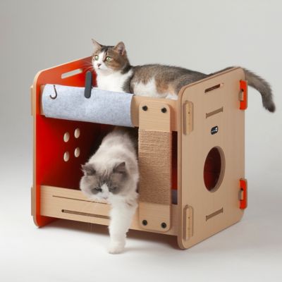 Image showing 5 th New Age Pet Purr and Play Felt Kitty Bunk Bed and Scratch Post