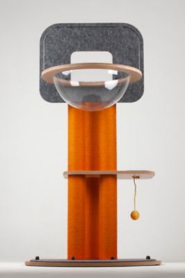 Image showing 8 th New Age Pet Purr & Play Kitty Basketball Hoop and Scratch Post