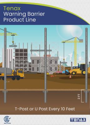 Image showing  4 x 100ft. Warning Barrier, Light Weight, Green