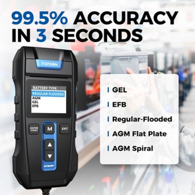Image showing 5 th TOPDON Battery Charging & Cranking System Tester with Printer