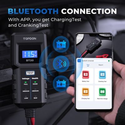 Image showing  Battery Load/Voltage Tester, Cranking & Charging Test with App