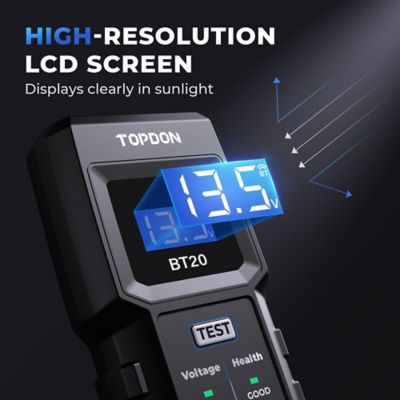 Image showing 6 th TOPDON Battery Load/Voltage Tester, Cranking & Charging Test with App