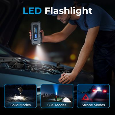 Image showing  2200 Peak Amp Jump Starter, Power Bank, & Flashlight