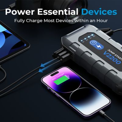 Image showing  2200 Peak Amp Jump Starter, Power Bank, & Flashlight