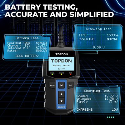 Image showing  Bluetooth 12V Battery & System Tester
