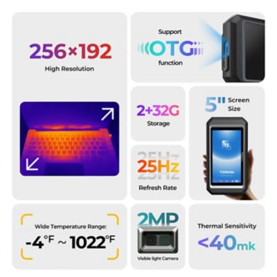 Image showing  5 in. Thermal Imaging Camera Tablet 256 x 192 Resolution