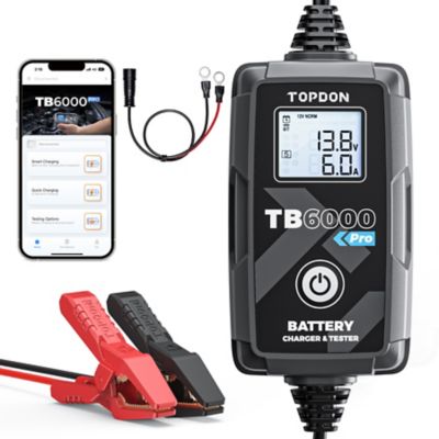 Image showing 8 th TOPDON 2-in-1 6A Battery Charger & Battery Tester with App