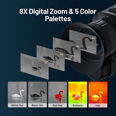 Image showing 6 th TOPDON Advanced Thermal Monocular Camera 35mm lens with 650 yd Range