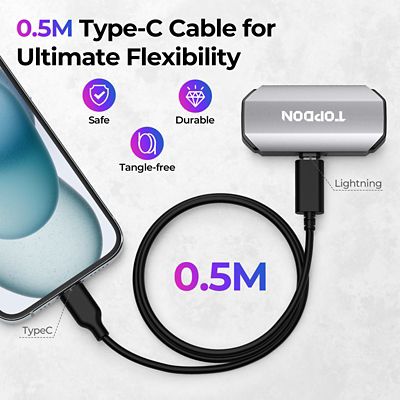 Image showing 5 th TOPDON TC002 Lighting-to-Type-C Adapter Cable