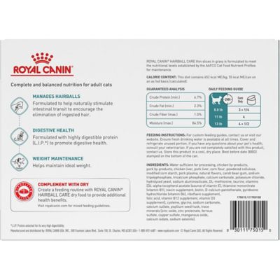 Image showing 9 th Royal Canin Feline Care Nutrition Hairball Care Thin Slices in Gravy Wet Cat Food, 3 oz., 12 pk.