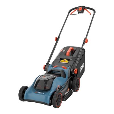 Image showing 4 th Senix 2 x 2 Lawn Mower 15 in. with 2 4.0Ah Batteries & 6A Dual Port Charger