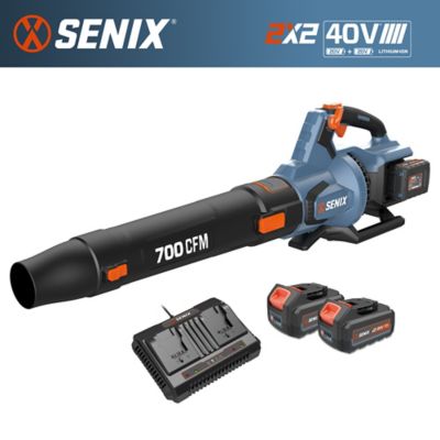 Senix X2 - Blower 40V 700 CFM with 2-4Ah Batteries & Dual Port Charger